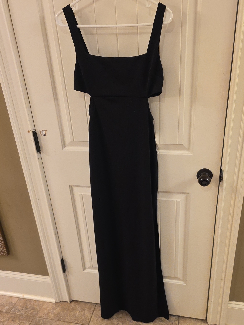 Windsor Black Square-Neck Maxi Gown